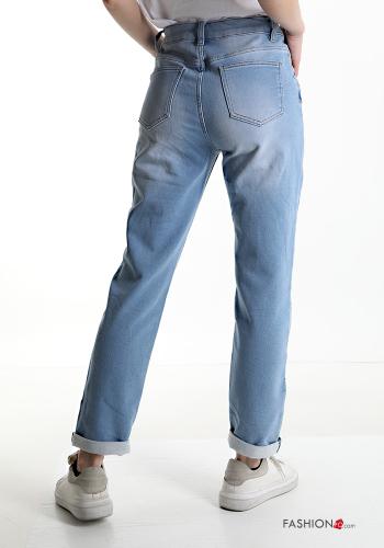 Jeans aus Baumwolle mit Knöpfen mit Taschen - ph 2