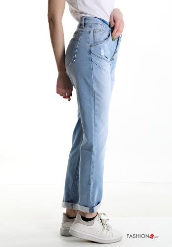 Jeans aus Baumwolle mit Knöpfen mit Taschen - ph 3