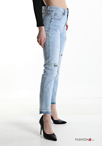 ripped Cotton Jeans with pockets - ph 3