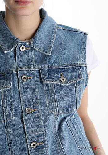 Veston en Coton en denim à boutons avec poches - ph 4