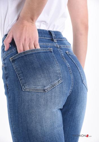 Jeans aus Baumwolle mit Taschen - ph 4