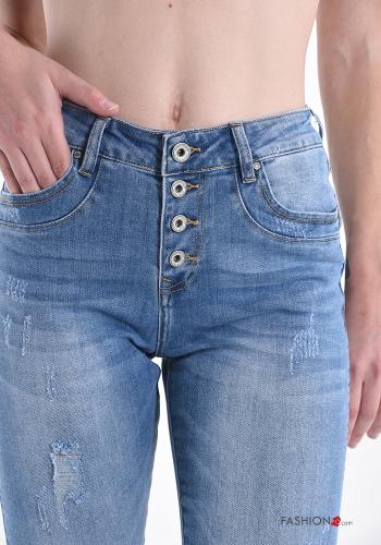 Cotton Jeans with buttons with pockets - ph 4