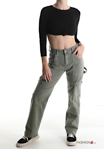 Jeans aus Baumwolle mit Taschen - ph 5
