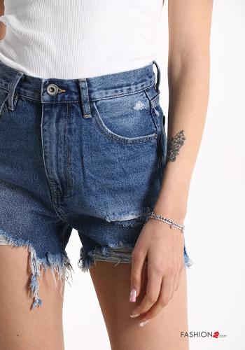 Shorts de Algodón tela vaquera con bolsillos - ph 4