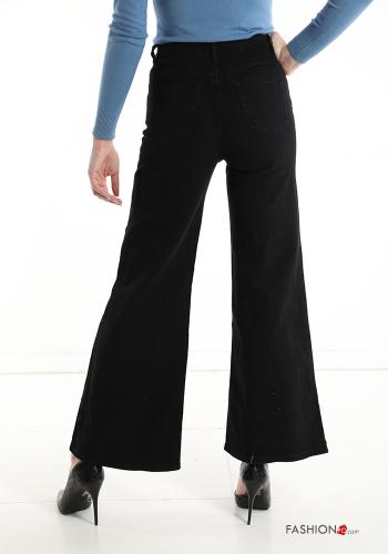ausgestellte Hose aus Baumwolle mit Taschen - ph 2