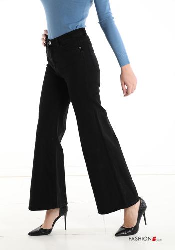 ausgestellte Hose aus Baumwolle mit Taschen - ph 3