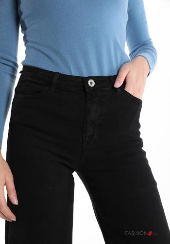 ausgestellte Hose aus Baumwolle mit Taschen - ph 4