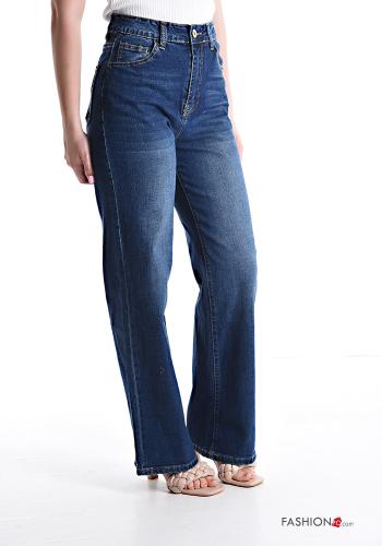 hoher Taille Jeans aus Baumwolle mit Taschen - ph 3