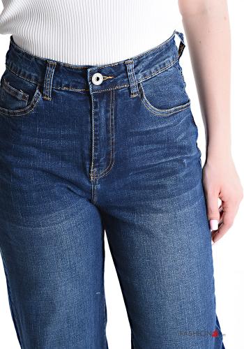 hoher Taille Jeans aus Baumwolle mit Taschen - ph 4