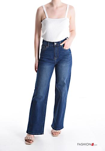 hoher Taille Jeans aus Baumwolle mit Taschen - ph 5