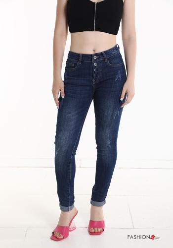 Cotton Jeans with buttons - ph 1