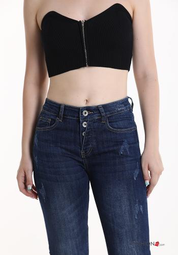 Cotton Jeans with buttons - ph 4