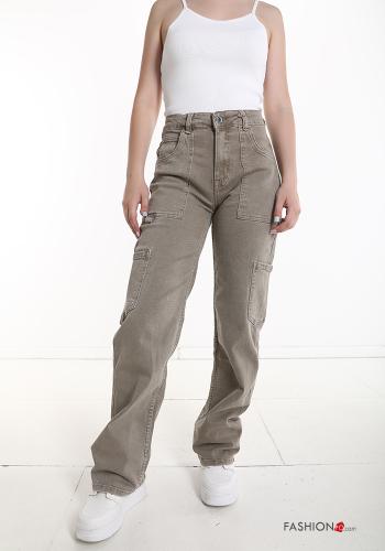 Hose aus Baumwolle mit Taschen - ph 1