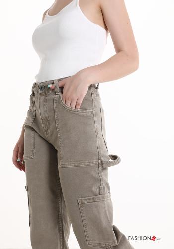 Hose aus Baumwolle mit Taschen - ph 4