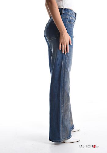 wide leg metallic Jeans with pockets - ph 3