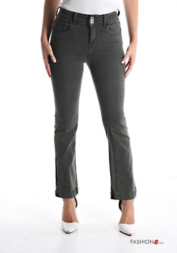skinny Jeans aus Baumwolle mit Taschen