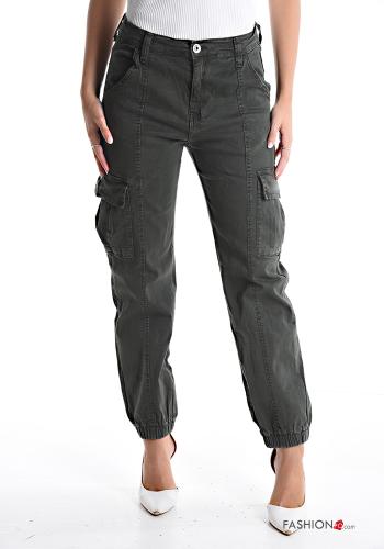 Jeans in Cotone denim con tasche