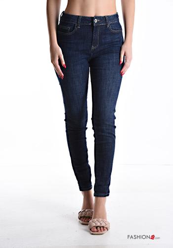 Vaqueros de Algodón tela vaquera skinny con bolsillos con cremallera - ph 1