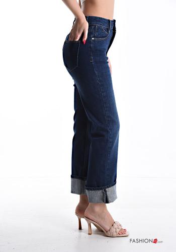Denim Jeans aus Baumwolle mit Taschen mit Reißverschluss - ph 3