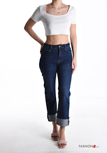 Denim Jeans aus Baumwolle mit Taschen mit Reißverschluss - ph 5