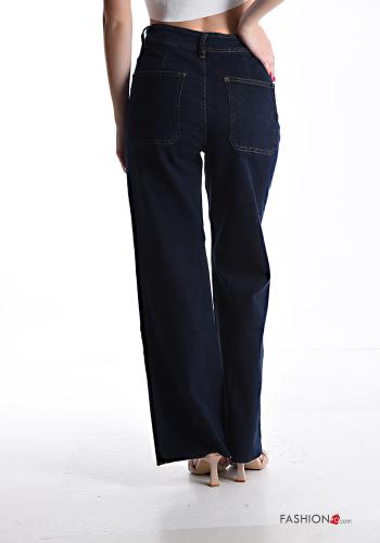 Jeans en Coton en denim avec poches avec fermeture éclair - ph 2