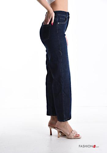 Denim Jeans aus Baumwolle mit Taschen mit Reißverschluss - ph 3