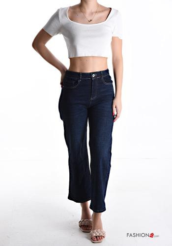 Denim Jeans aus Baumwolle mit Taschen mit Reißverschluss - ph 5