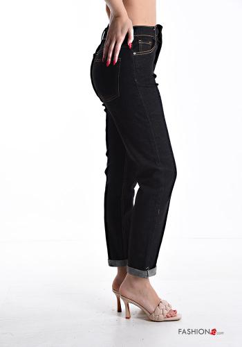 Denim Jeans aus Baumwolle mit Taschen mit Reißverschluss - ph 3