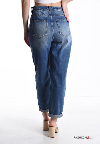 Jeans in Cotone denim con tasche con zip - ph 2