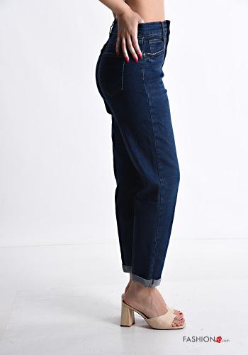 Denim Jeans aus Baumwolle mit Taschen mit Reißverschluss - ph 3