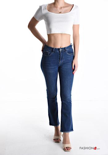 Jeans aus Baumwolle mit Taschen mit Reißverschluss - ph 5