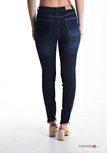 Jeans aus Baumwolle mit Knöpfen mit Reißverschluss mit Taschen - ph 2