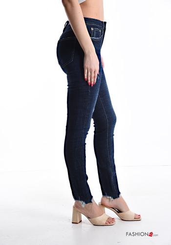 Jeans aus Baumwolle mit Knöpfen mit Reißverschluss mit Taschen - ph 3