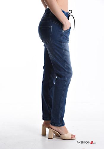 Jeans in Cotone con tasche con elastico - ph 3