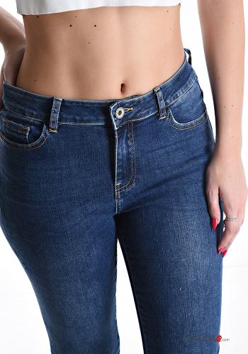 skinny Jeans aus Baumwolle mit Taschen mit Reißverschluss - ph 4