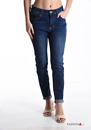 Vaqueros de Algodón skinny con bolsillos con cremallera