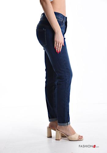 Calças de ganga em Algodão skinny com bolsos com fecho - ph 3
