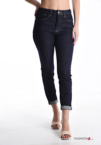 Jeans aus Baumwolle mit Taschen mit Reißverschluss