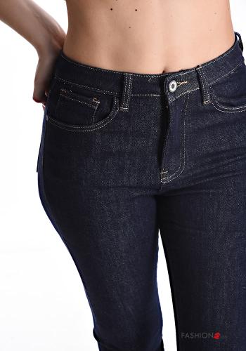 Jeans aus Baumwolle mit Taschen mit Reißverschluss - ph 4