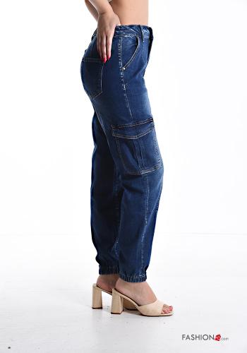 Jeans aus Baumwolle mit Knöpfen mit Reißverschluss mit Taschen - ph 3