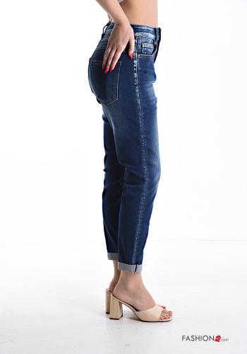 Jeans aus Baumwolle mit Knöpfen mit Reißverschluss mit Taschen - ph 3