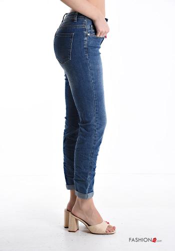 Jeans in Cotone denim con tasche con zip - ph 3