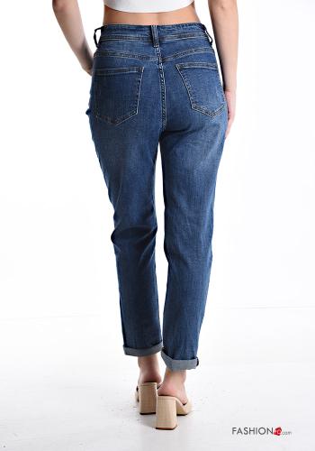 Jeans in Cotone denim con tasche con zip - ph 2
