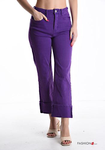 Pantalone in Cotone con tasche con zip