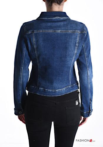 Giacca in Cotone denim con bottoni con tasche - ph 2