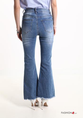 flared Cotton Jeans with pockets - ph 2
