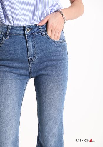flared Cotton Jeans with pockets - ph 4
