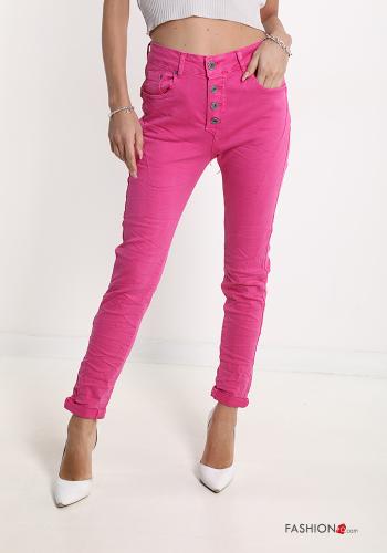 Jeans in Cotone con bottoni con tasche - ph 1