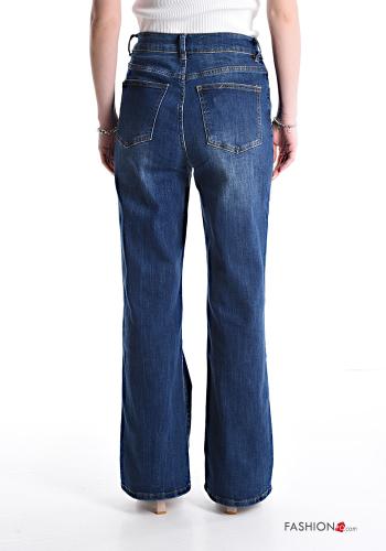 wide leg Cotton Jeans with pockets - ph 2