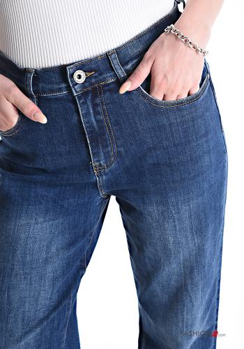 wide leg Cotton Jeans with pockets - ph 4